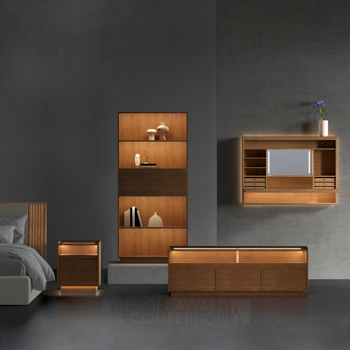 Ziel Home Furnishing Technology Co., Ltd wins Bronze at the prestigious A' Furniture Design Award with Kenji Light Furniture.