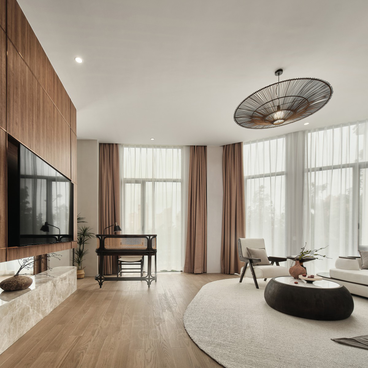 Shanghai Donggang Chengfu Residential Interior Design by Light and Shadow Design