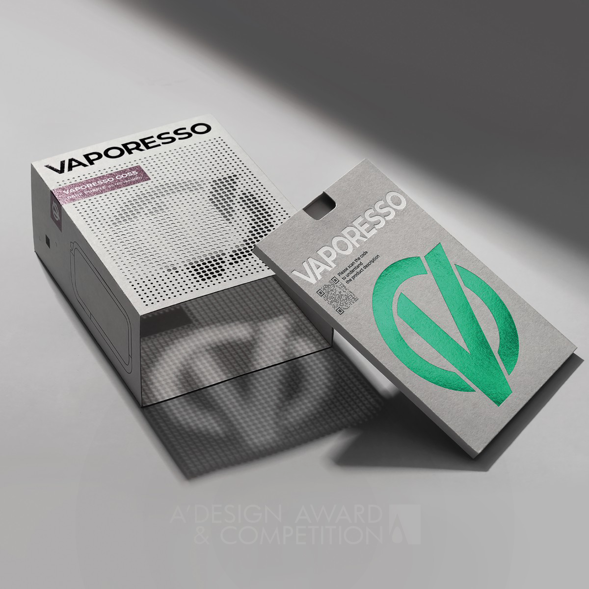Vaporesso Coss Vaping Device Packaging by Joshua Fischer, Shuyu Yao and Kai Ma Bronze Packaging Design Award Winner 2024 