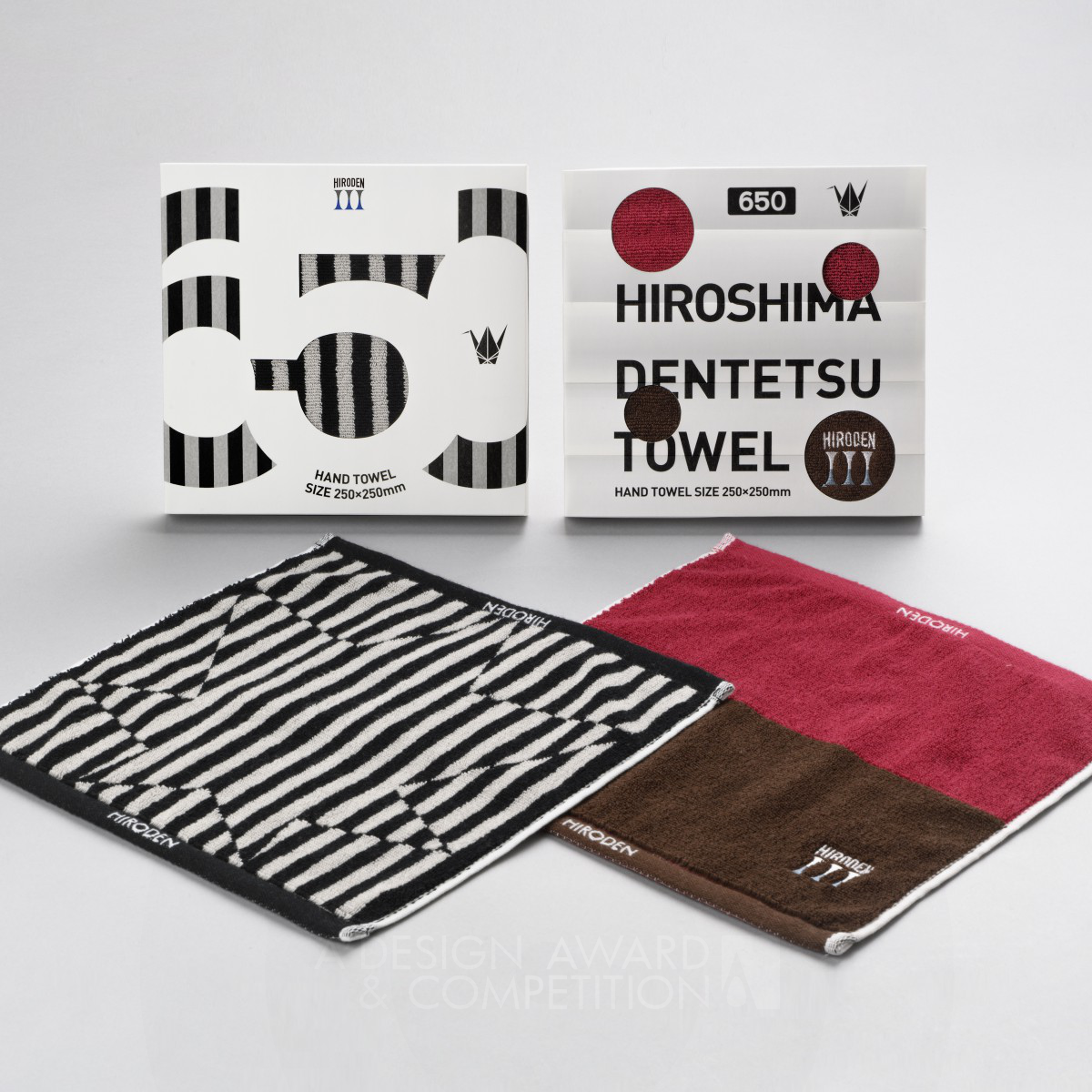 Hajime Tsushima wins Bronze at the prestigious A' Packaging Design Award with Hiroshima Dentetsu Hand Towel.