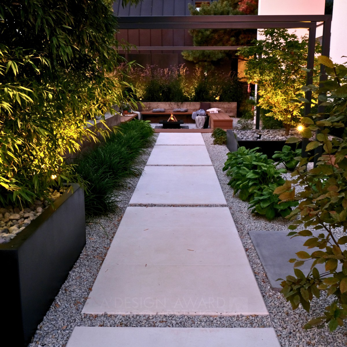 Dagmara Berent wins Iron at the prestigious A' Landscape Planning and Garden Design Award with Simple Chic Home Garden.