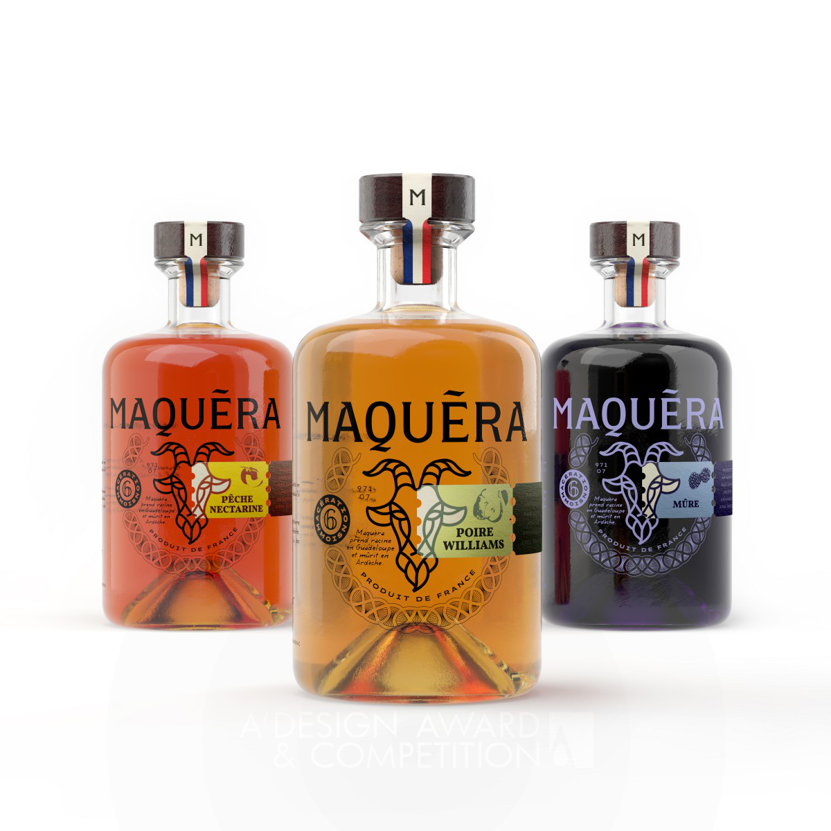 Tiravy Guillaume wins Silver at the prestigious A' Packaging Design Award with Maquera 50cl Infused Liquor Bottle.