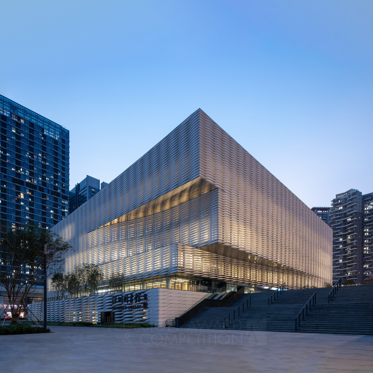 Zhubo Design wins Platinum at the prestigious A' Architecture, Building and Structure Design Award with Shenzhen Art Museum New Venue and Library North Branch.