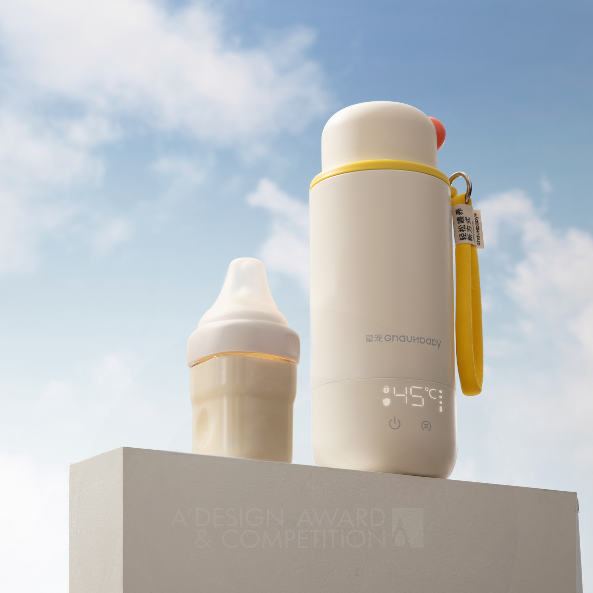 Smart Temp Guardian Bottle by Hangzhou Yaobao Infant Products Co., Ltd Silver Baby, Kids' and Children's Products Design Award Winner 2024 