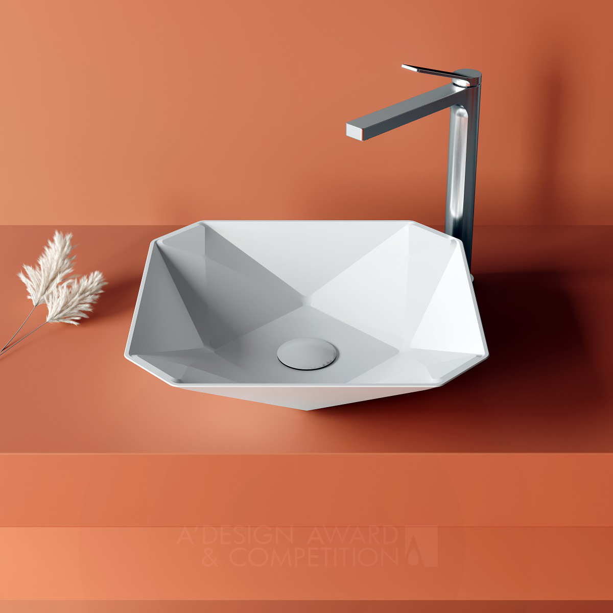 Creavit wins Silver at the prestigious A' Bathroom Furniture and Sanitary Ware Design Award with Ruby Washbasin Series.