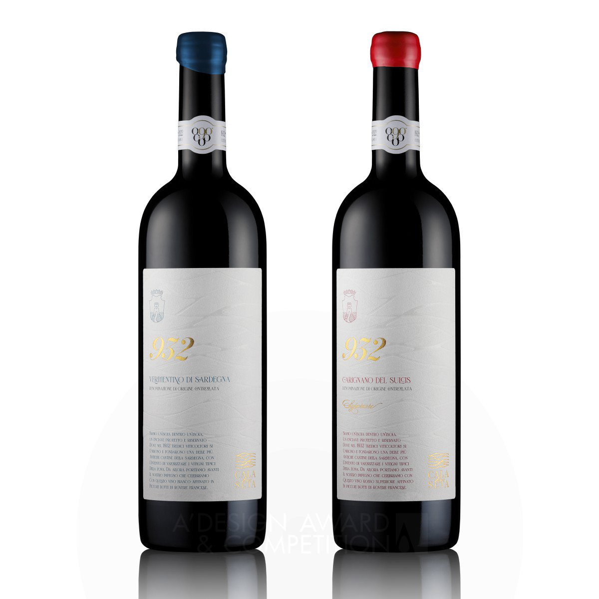 Cala di Seta 932 Wine Labels by Giovanni Murgia Bronze Packaging Design Award Winner 2024 
