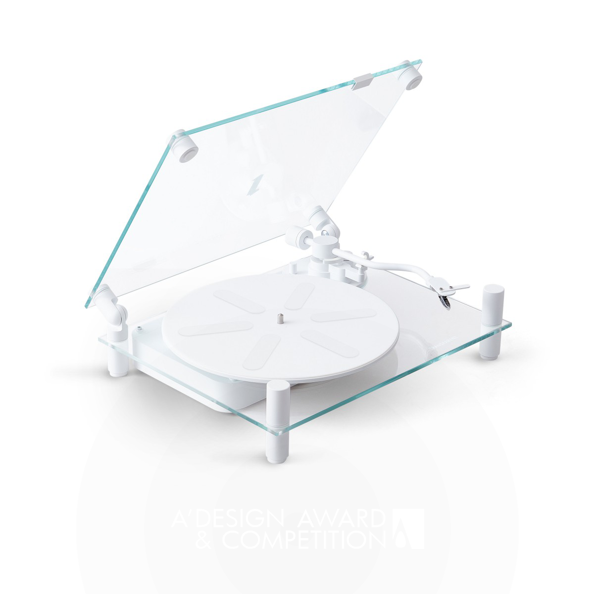 Transparent Turntable Wireless Vinyl Record Player by Martin Willers