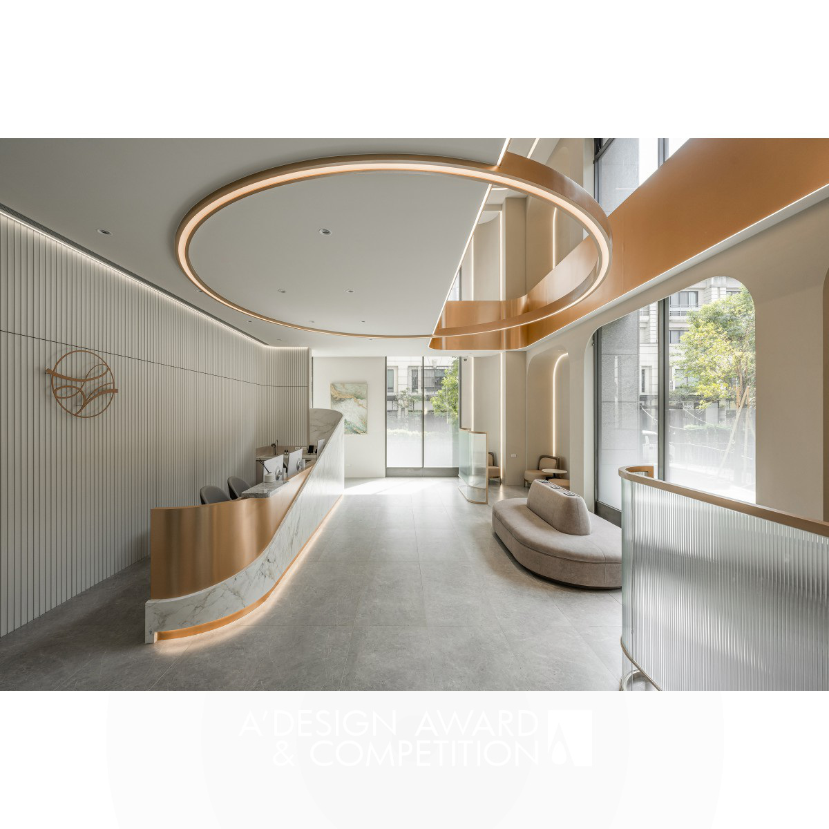 Chen.chiawen wins Silver at the prestigious A' Interior Space, Retail and Exhibition Design Award with Contour Of Circle Aesthetic Medical Clinic.
