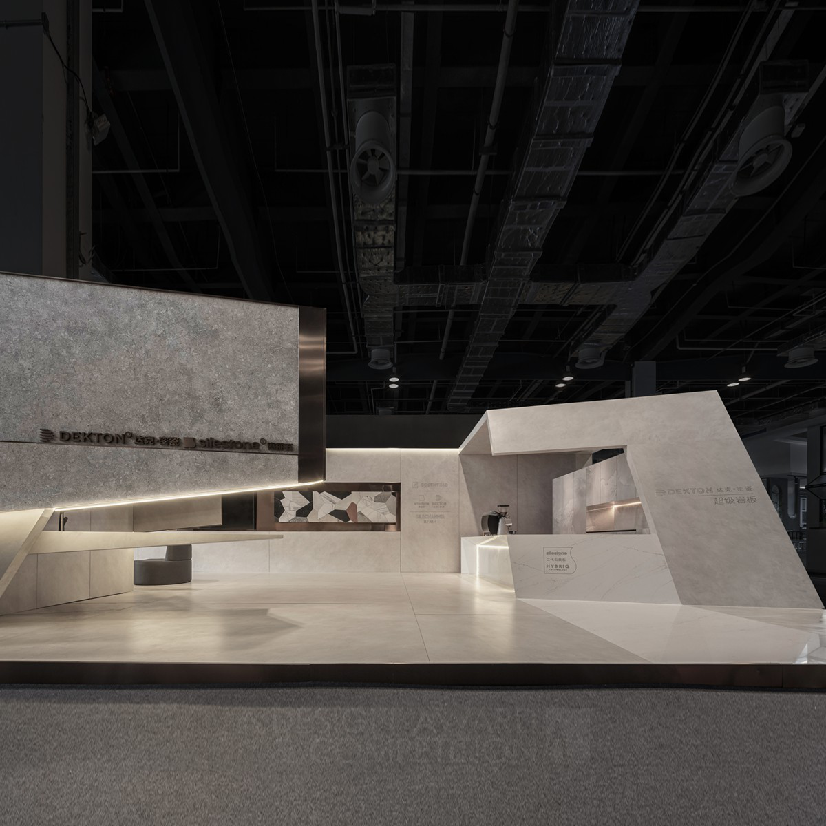 Kris Lin wins Silver at the prestigious A' Trade Show Architecture, Interiors, and Exhibit Design Award with Dekton and Cosentino Pavilion Exhibition.
