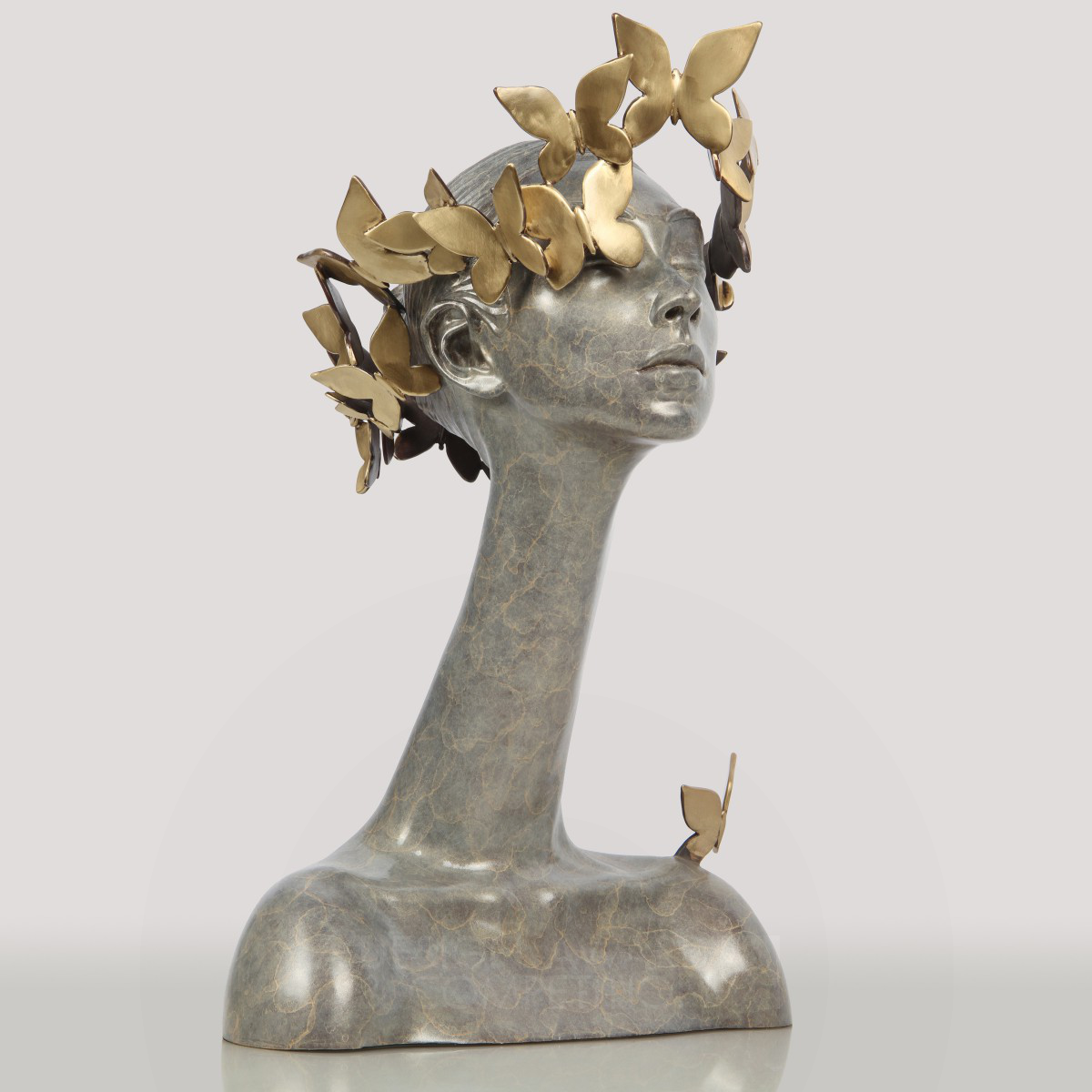 Butterfly And Lady Art Sculpture by Kai Mao Bronze Fine Arts and Art Installation Design Award Winner 2024 