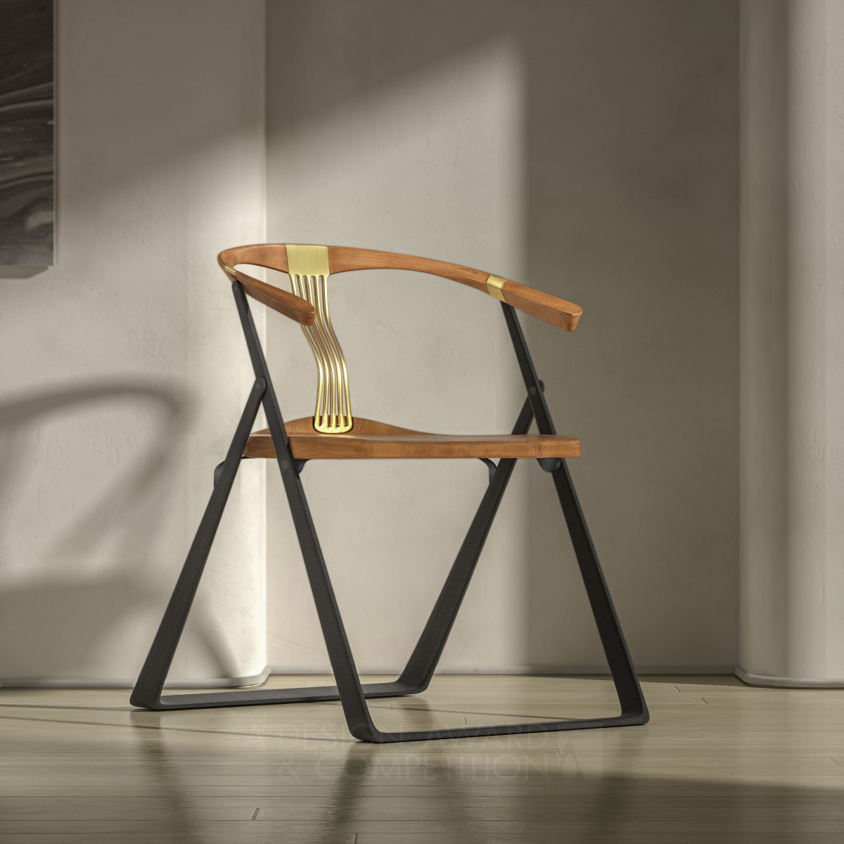 Fusion Folding Chair by Mengke Yuan, Siqi Cai and Longfei Yue Iron Furniture Design Award Winner 2024 