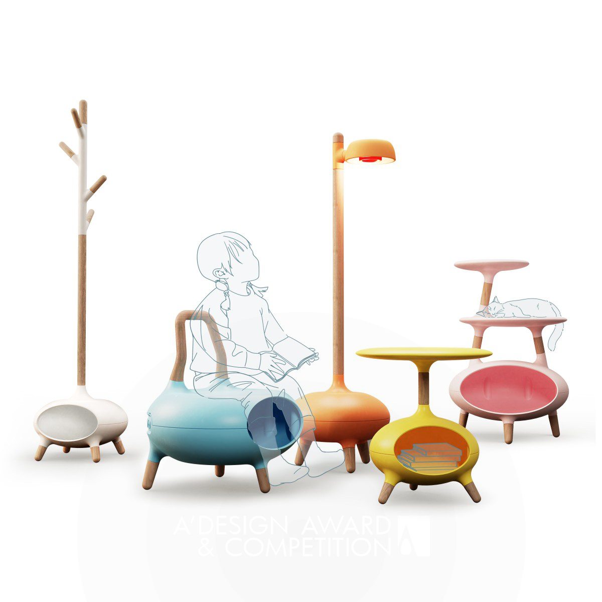 Wowo Multipurpose Furniture by Wei Jingye Bronze Furniture Design Award Winner 2024 