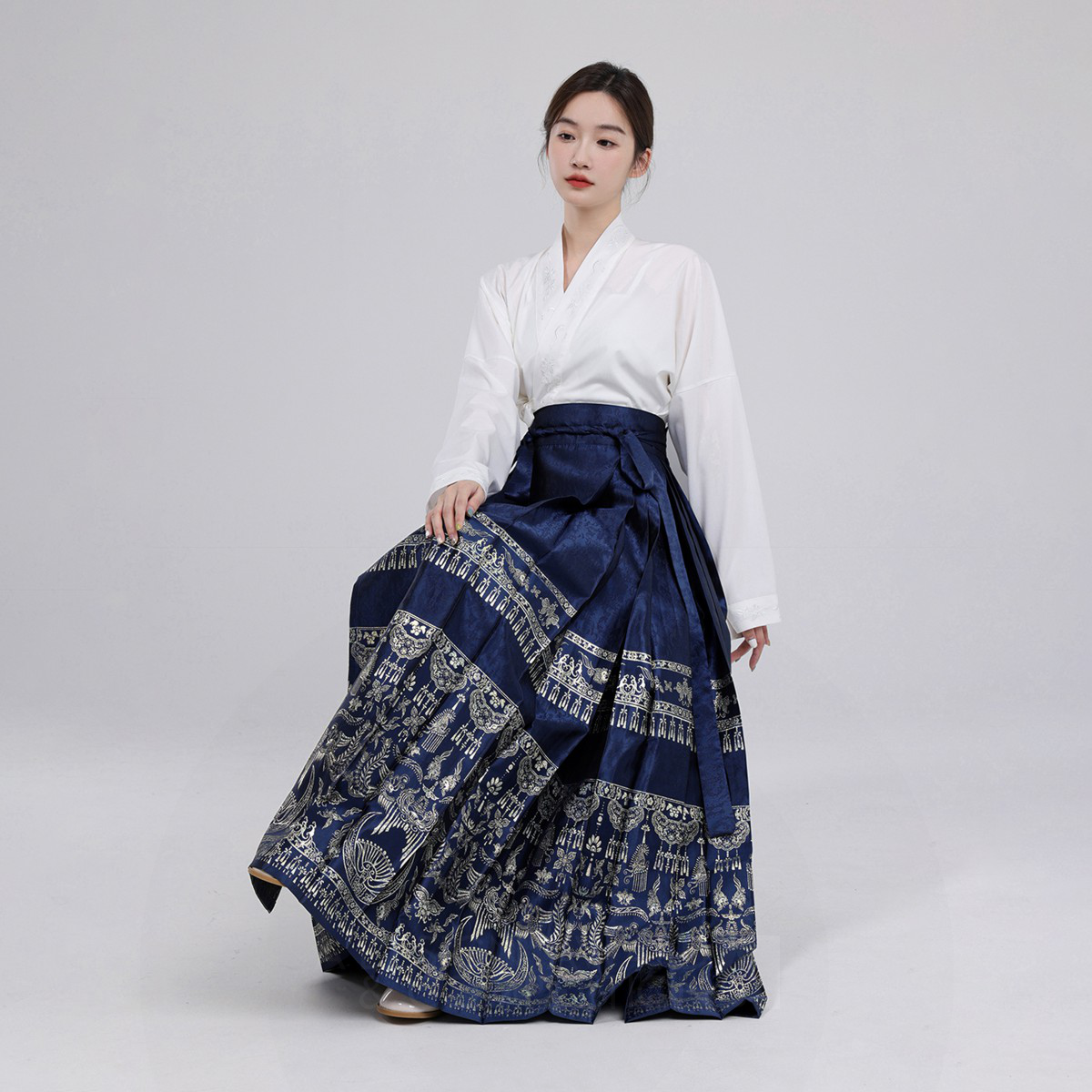 Hmong Silver Heritage Skirt by Zehui Ni Silver Costume and Heritage Wear Design Award Winner 2024 