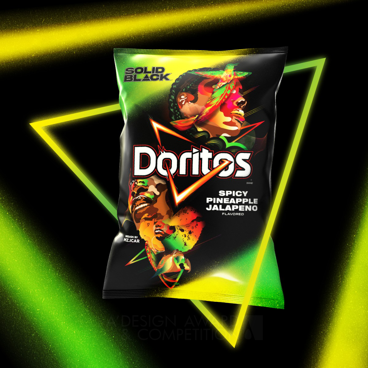 Doritos Solid Black 2023 Food Packaging  by PepsiCo Design and Innovation