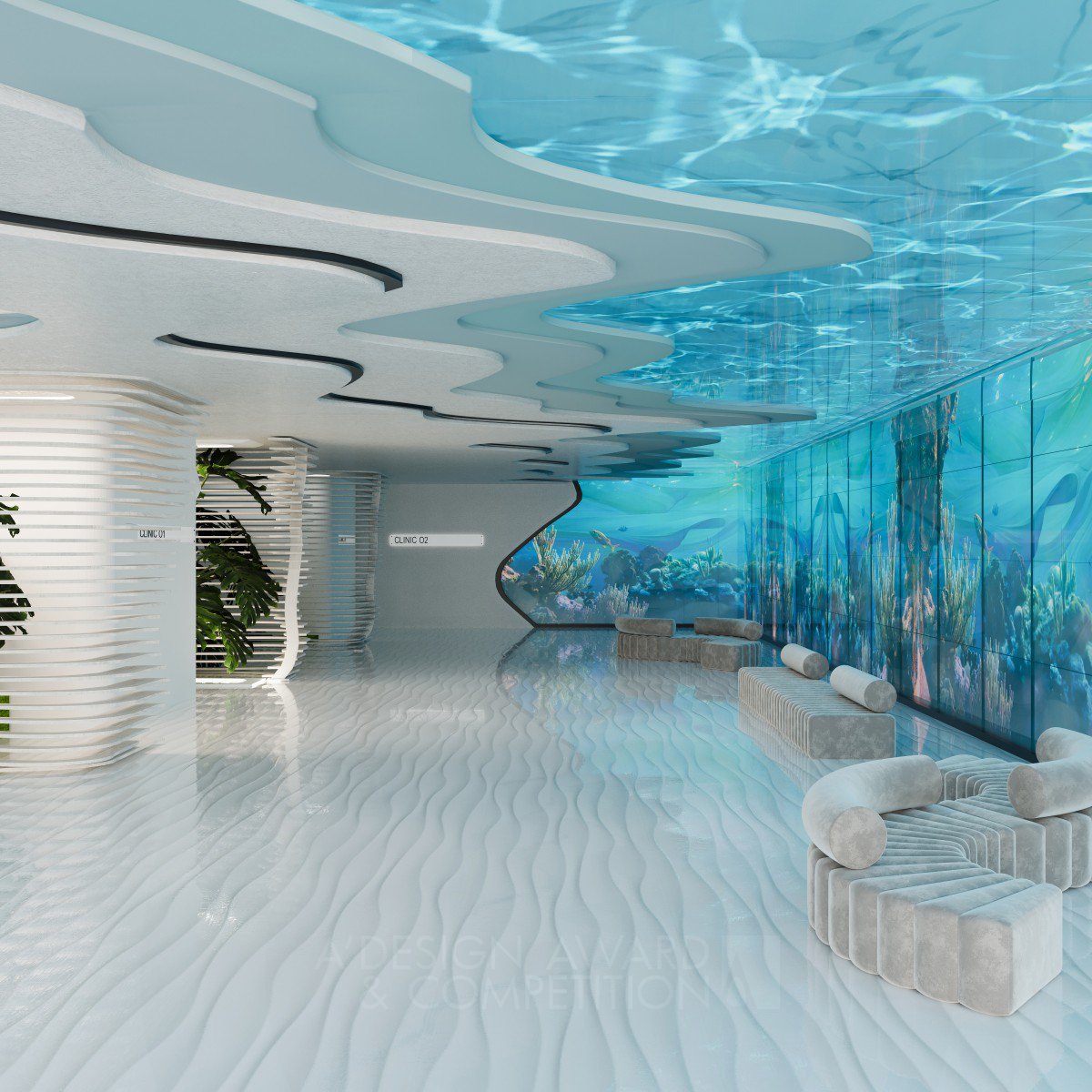 The Healer Waves Clinic Design by Gunes Duman Gurbuz Iron Interior Space and Exhibition Design Award Winner 2024 