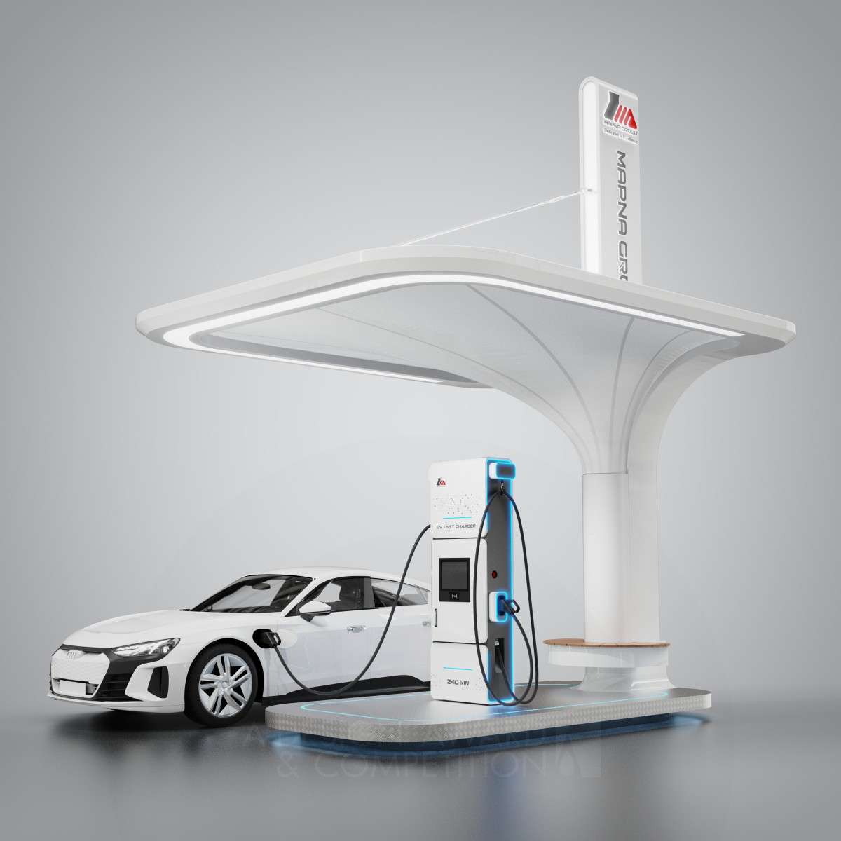EV Charge Pro Electric Car Dispenser Charger by Javid Afshari Iron Energy Products, Projects and Devices Design Award Winner 2024 