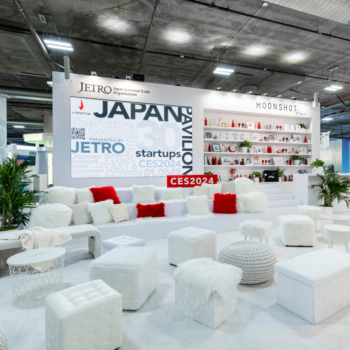 Takeshi Yoshida wins Bronze at the prestigious A' Trade Show Architecture, Interiors, and Exhibit Design Award with Moonshot Bar Exhibition Booth.