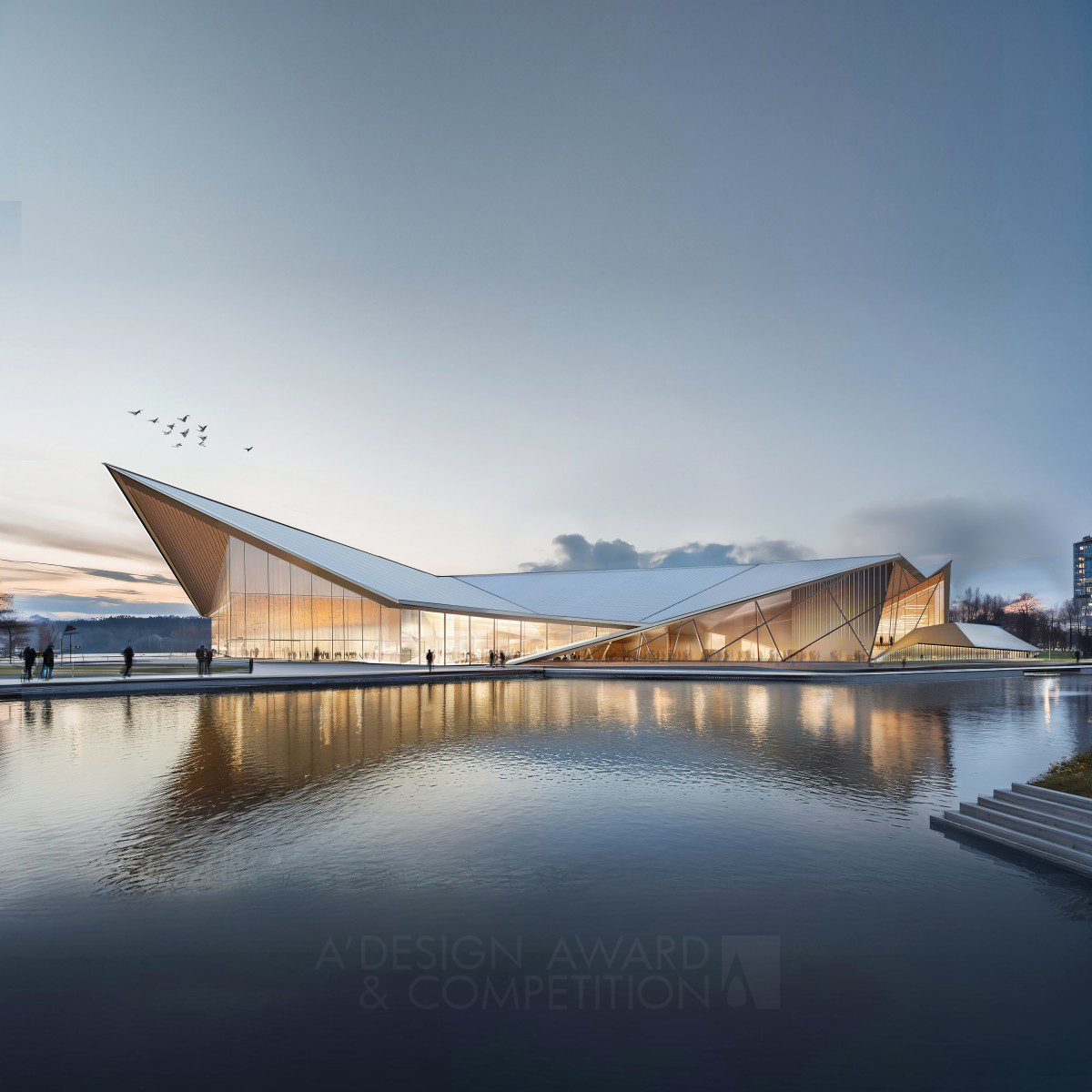xuechen chen wins Silver at the prestigious A' Idea and Conceptual Design Award with The Folding Boat Community Center.