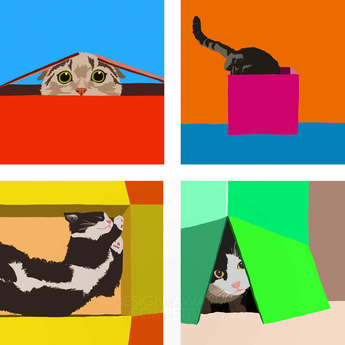 Cats in a Box Communication Design by Daniel da Hora