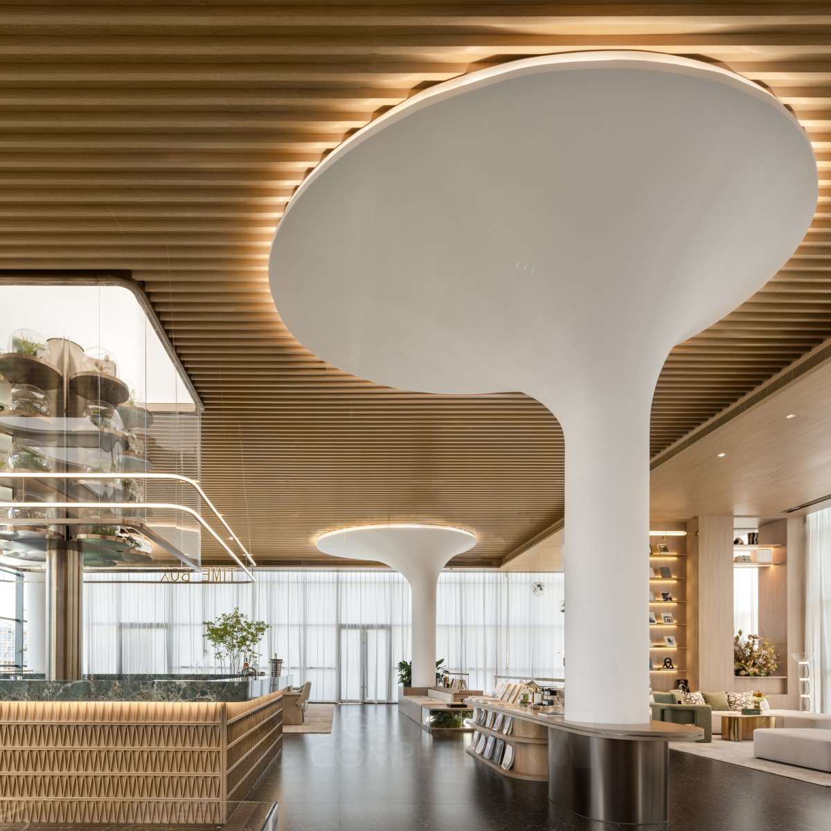Zhijun Zhong wins Silver at the prestigious A' Interior Space, Retail and Exhibition Design Award with Xiangkai Weifang Shangcheng Longyue Clubhouse.
