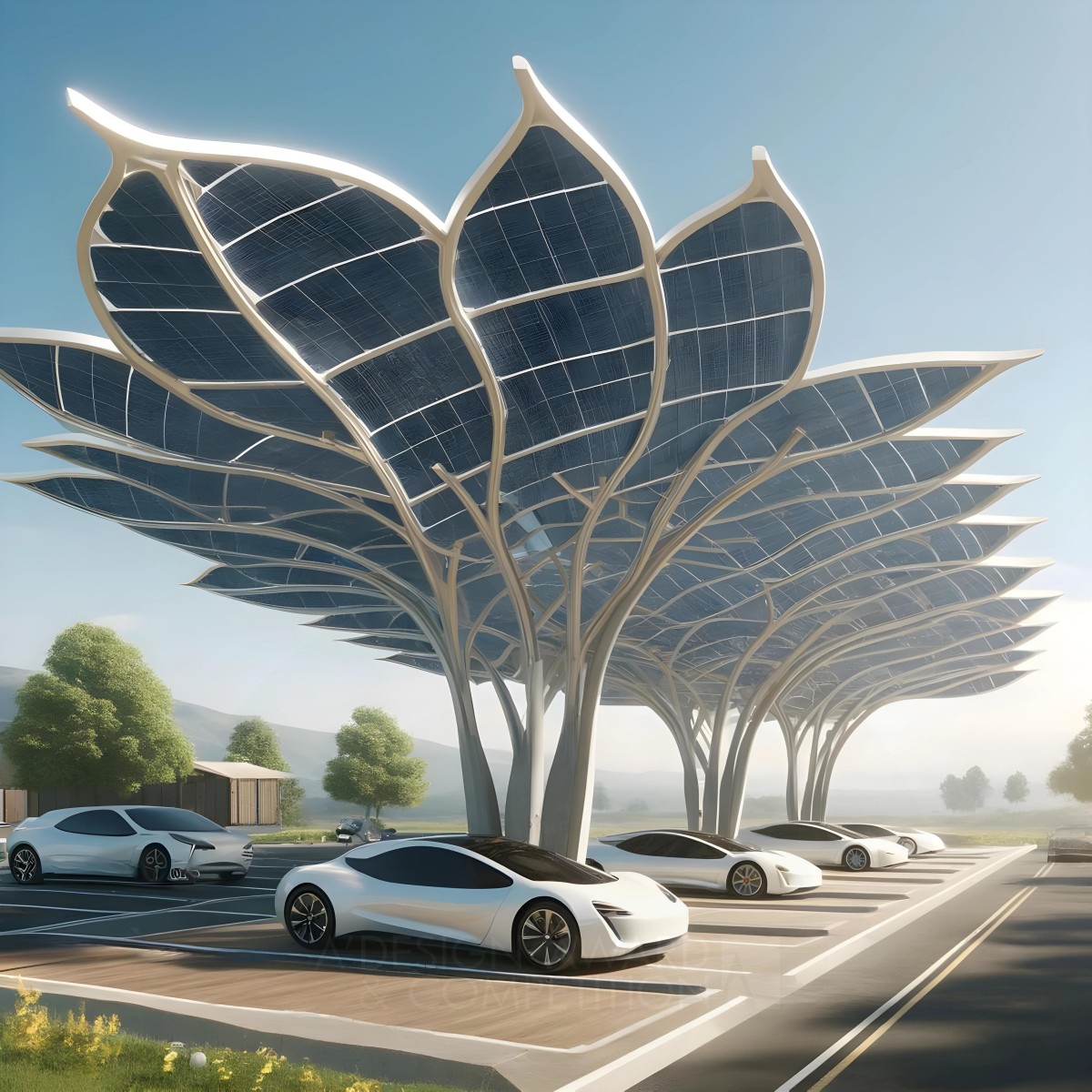 Leaf Roof Solar Panel Collection by Tomi Rantasaari Iron Generative, Algorithmic, Parametric and AI-Assisted Design Award Winner 2024 