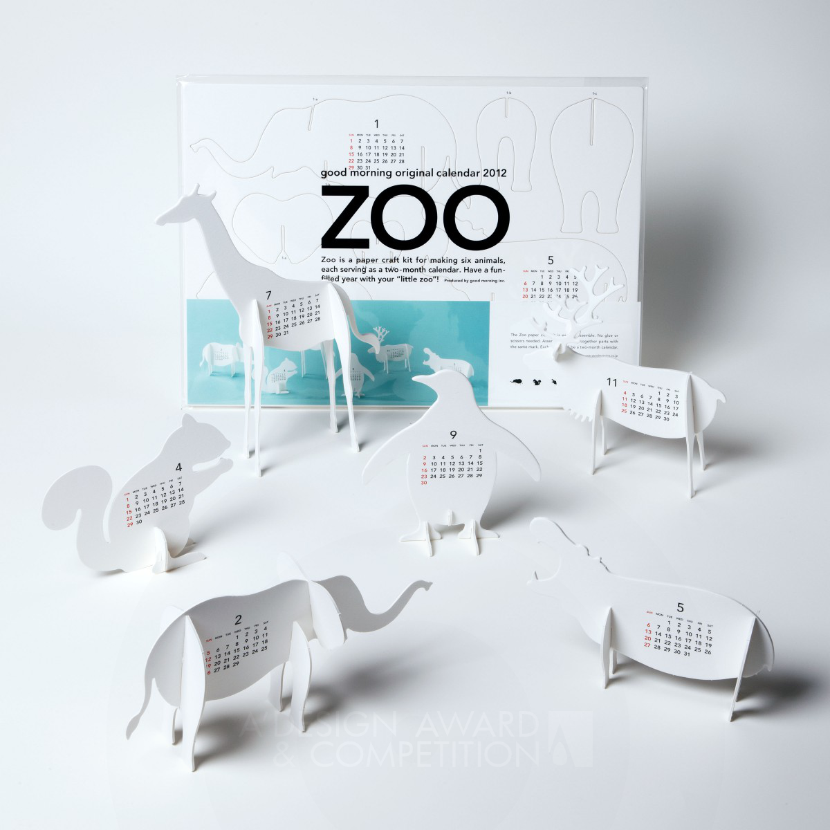 good morning original calendar 2012 “Zoo” Calendar by Katsumi Tamura