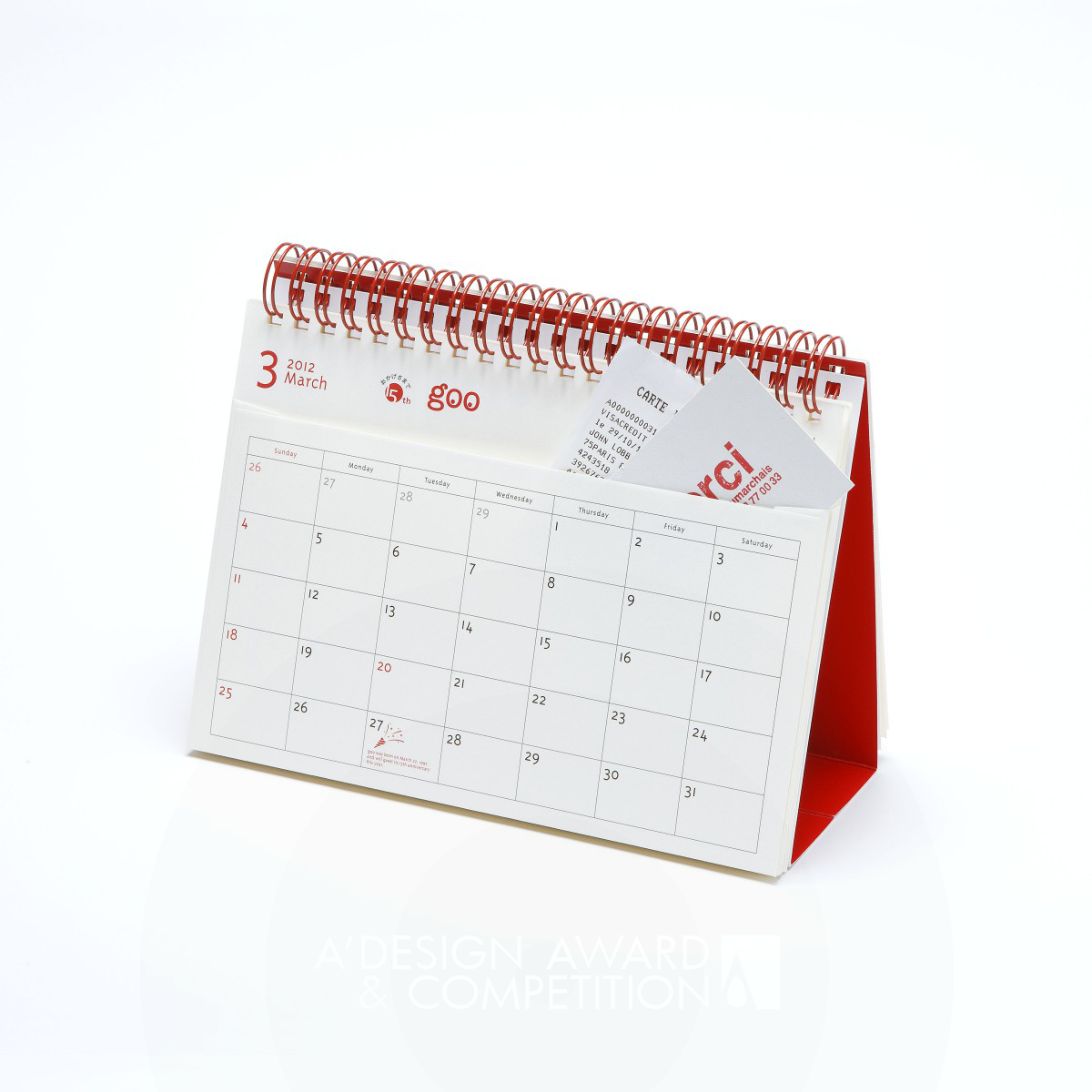 goo calendar for your own "12 Pockets" Calendar by Katsumi Tamura