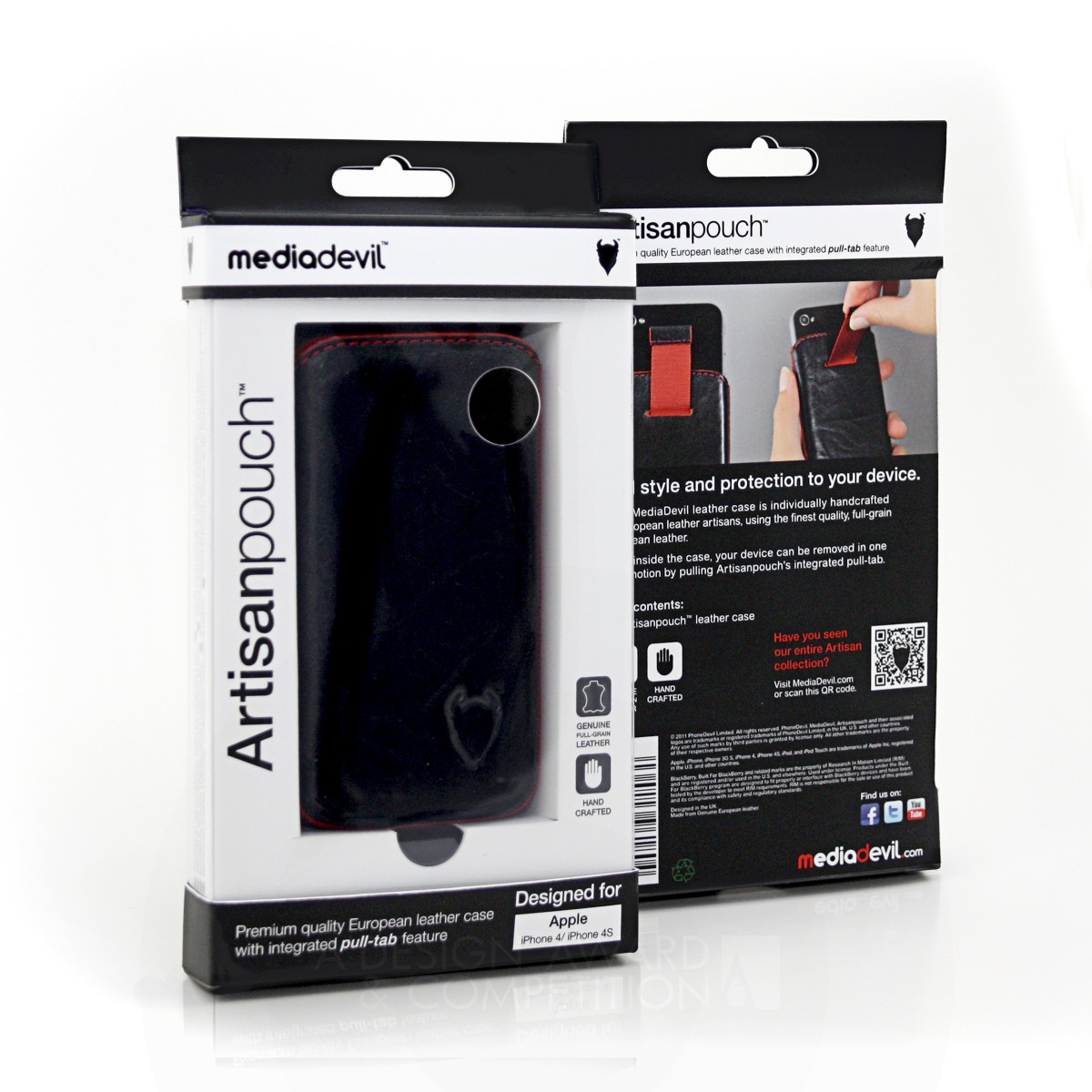 Gold Winner. MediaDevil Artisanpouch Packaging Design Accessory Packaging by Creativitea Design Studio