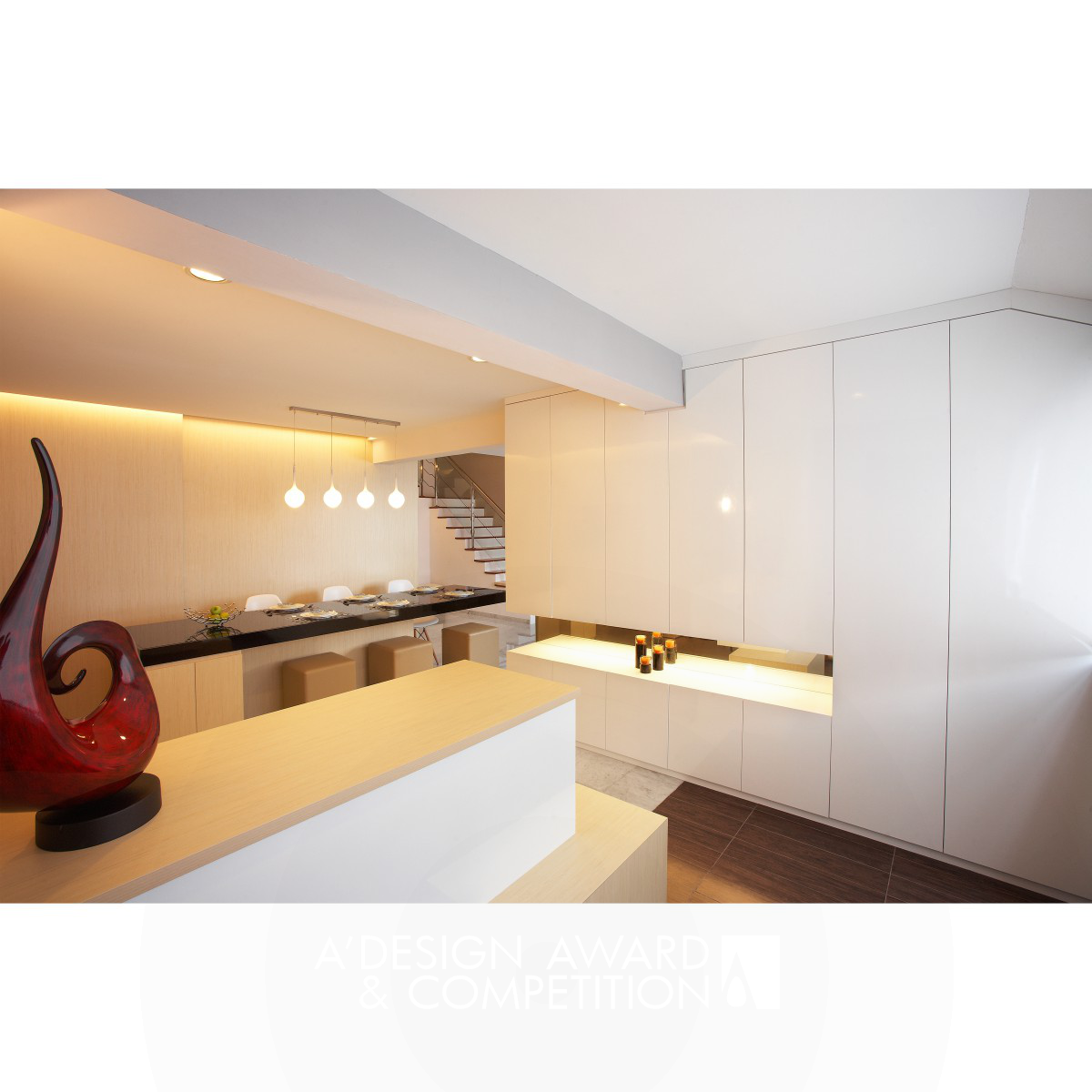 Contemporary Mansionette residential  Interior space by Don Lin