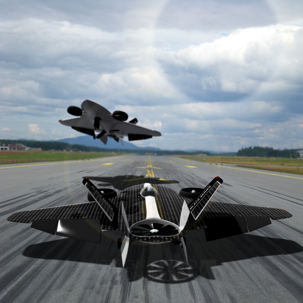 VSA Vertical Solar Aircraft by Arman Abadi Iron Futuristic Design Award Winner 2013 