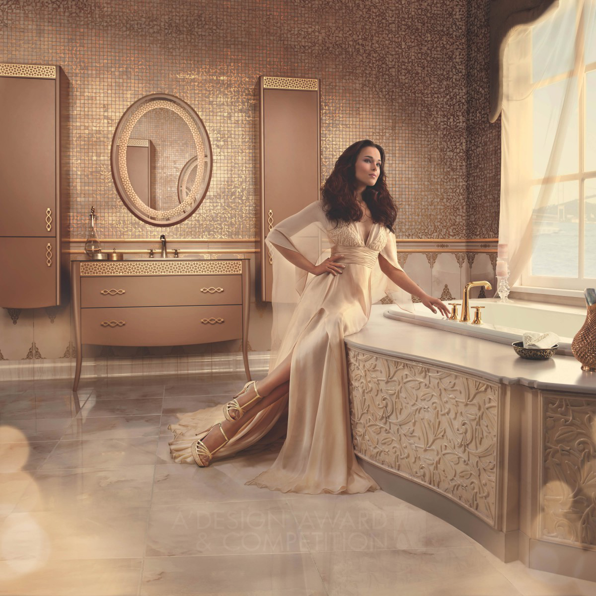 SARAYLI (OTTOMAN) Bathroom Furniture Set & Ceramic Tiling by K.i.d (Kale Design & Innovation)