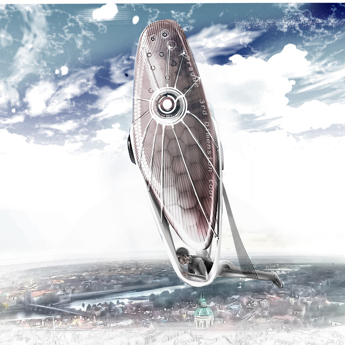 3rd Dimension: A Futuristic Airship by Riten Gojiya