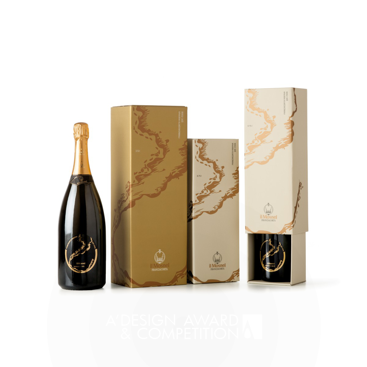 Laura Ferrario wins Platinum at the prestigious A' Packaging Design Award with Il Mosnel QdE 2012 Sparkling Wine Label and Pack.