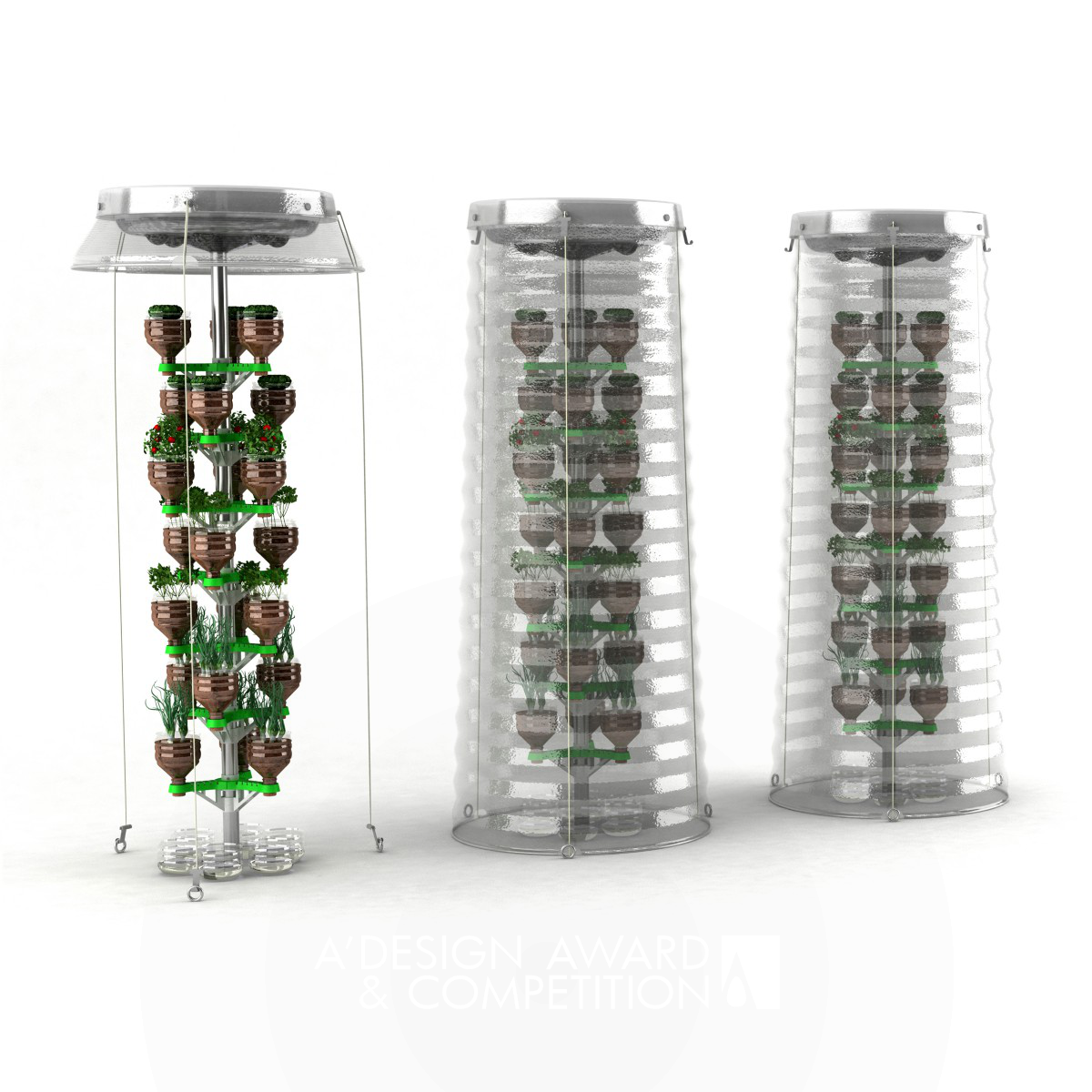 Pet Tree Vertical Eco-Planting System by Hakan Gürsu Silver Sustainable Products, Projects and Green Design Award Winner 2014 