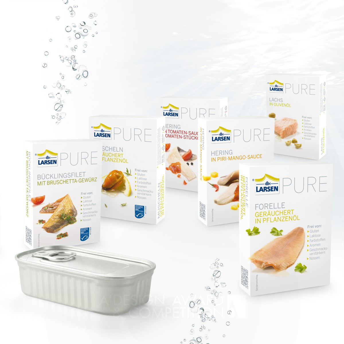 PURE seafood packaging by Bettina Gabriel