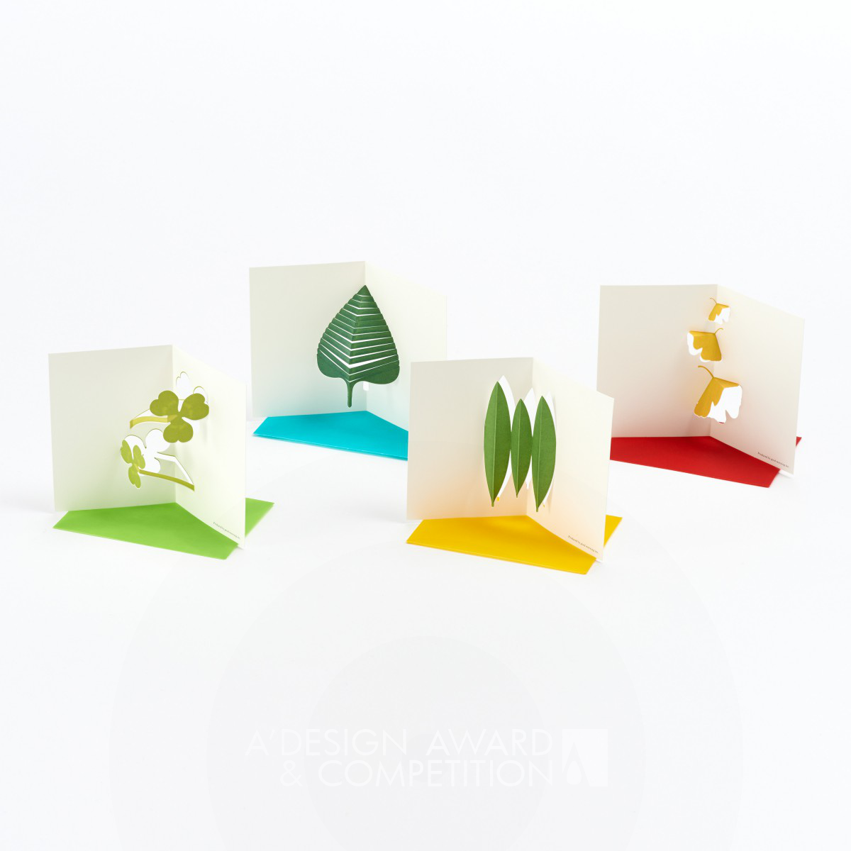 Pop-up Message Card “Leaves” <b>Message Card