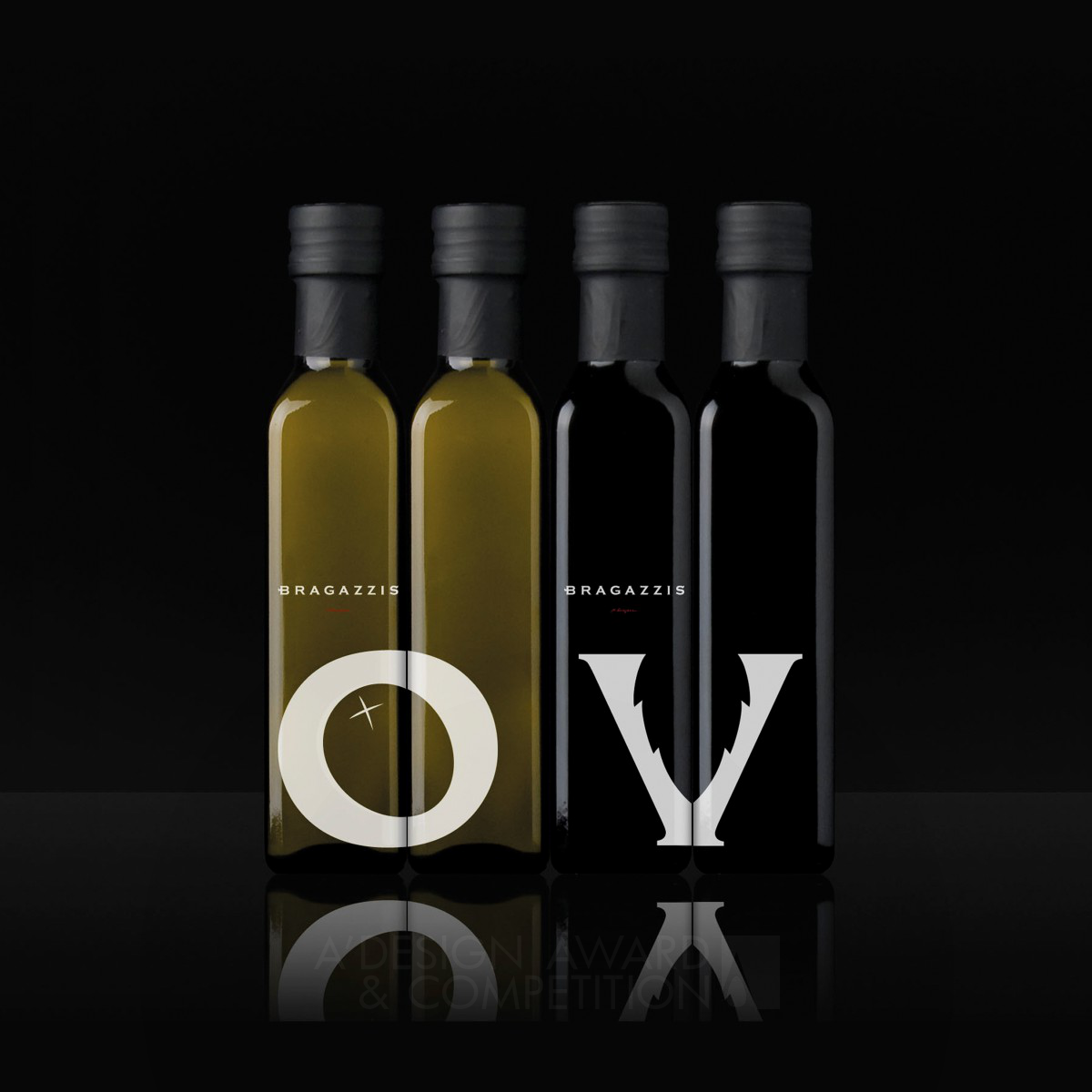 Bragazzis Olive Oil and Vinegar Typographic Excellence  by Packlab