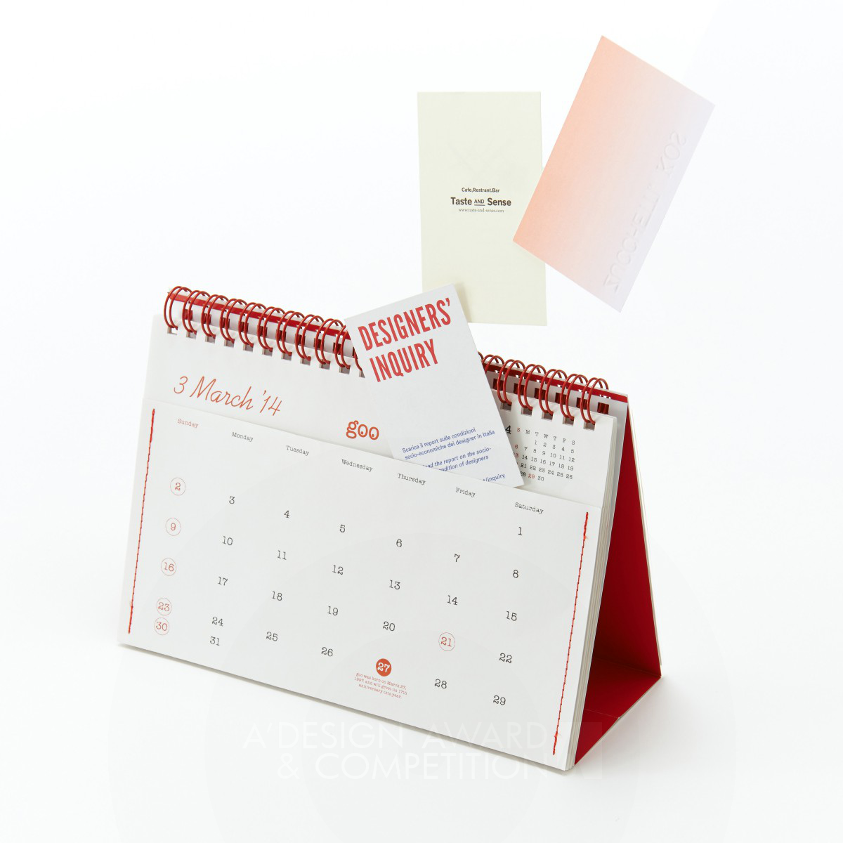 17th goo Calendar “12 Pockets 2014” Calendar by Katsumi Tamura