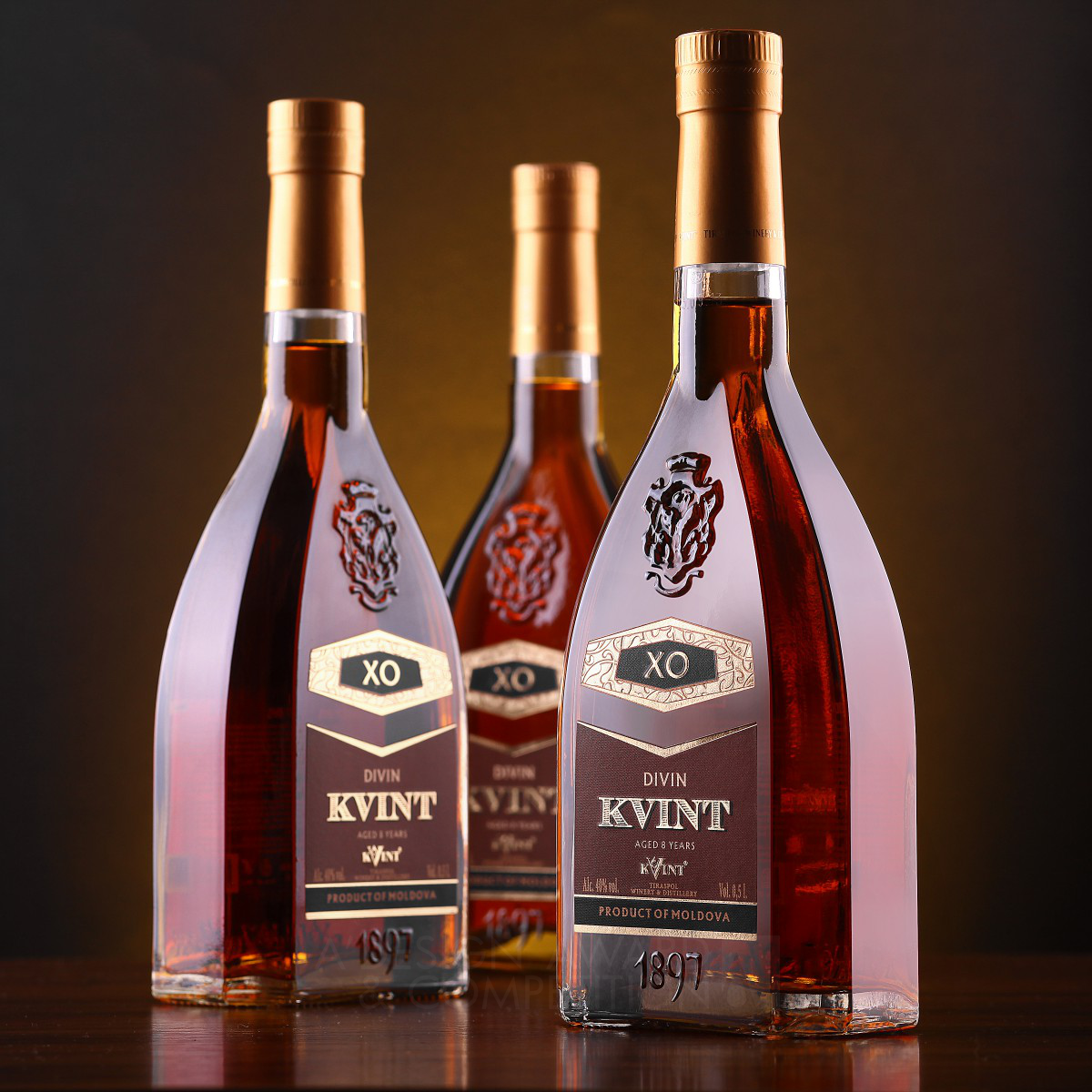 Kvint Series of Moldovan brandies by Valerii Sumilov Silver Packaging Design Award Winner 2014 