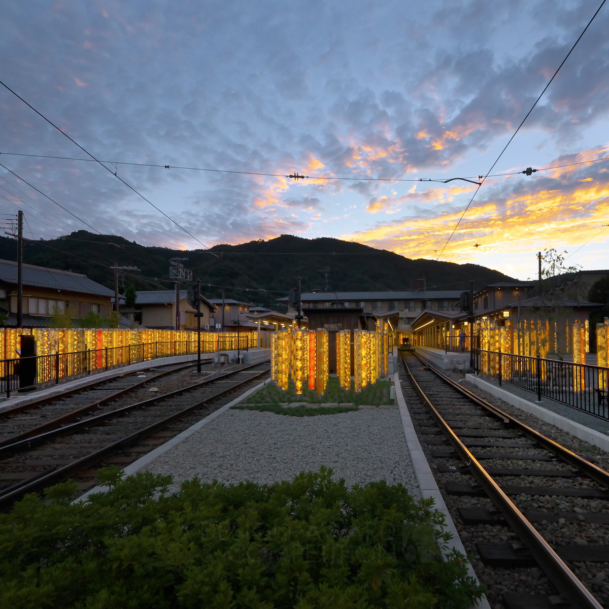 Randen Arashiyama Station Railway station by Yasumichi Morita