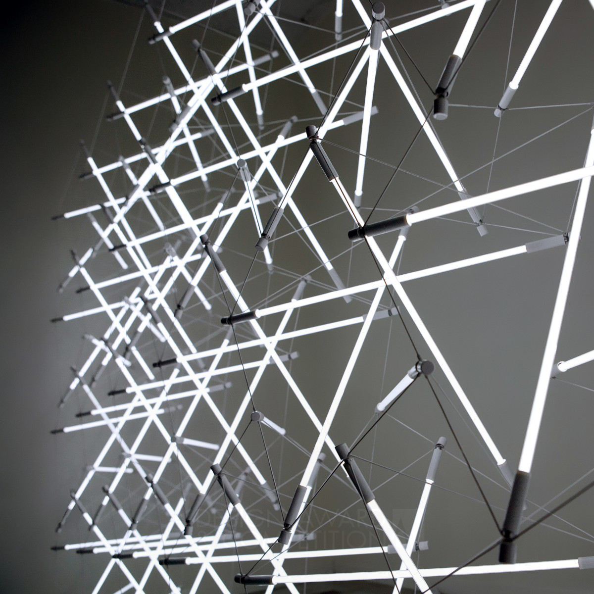Tensegrity Space Frame Lighting Structure