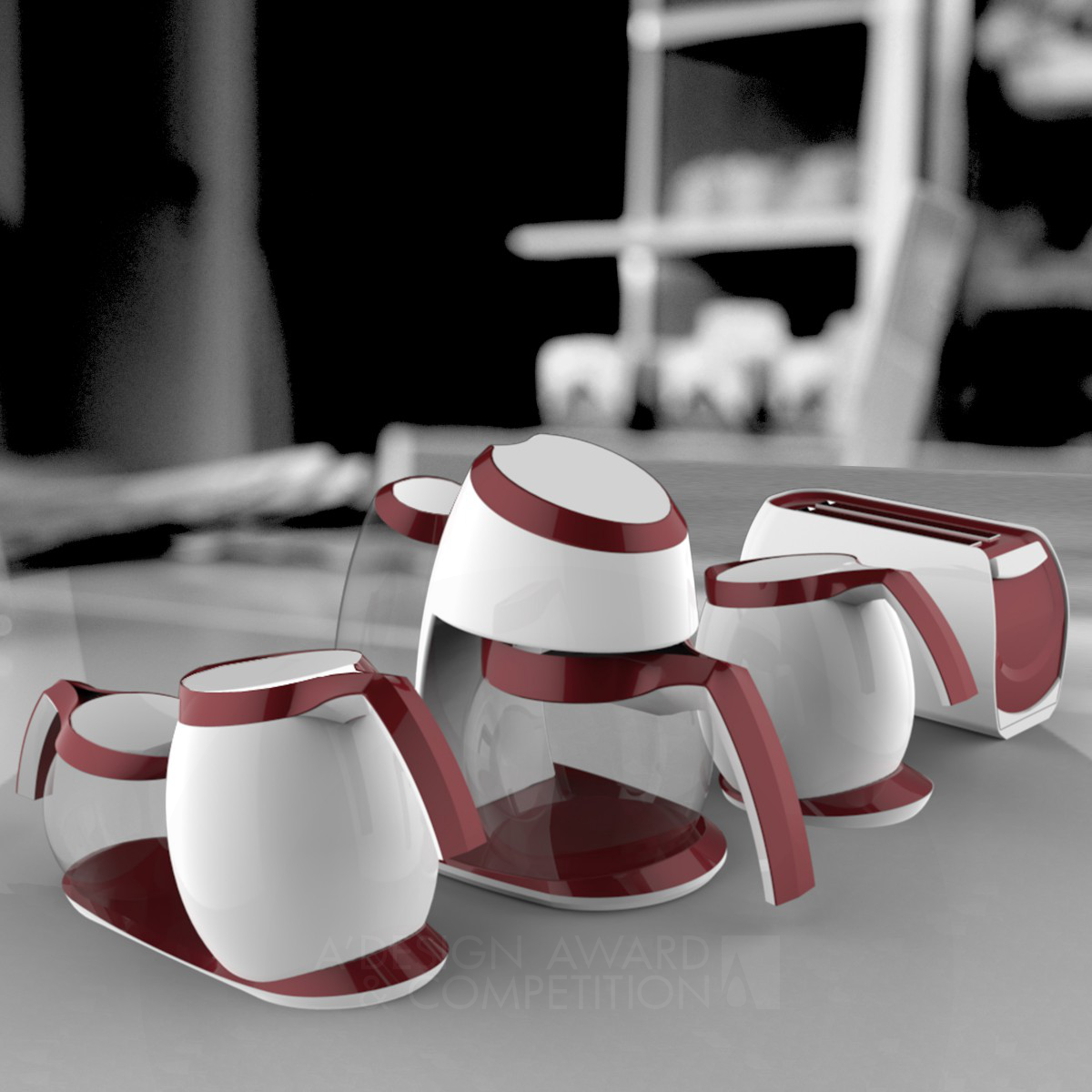 ICON breakfast set kettle, coffee and tea machine, toaster by Vestel ID Team