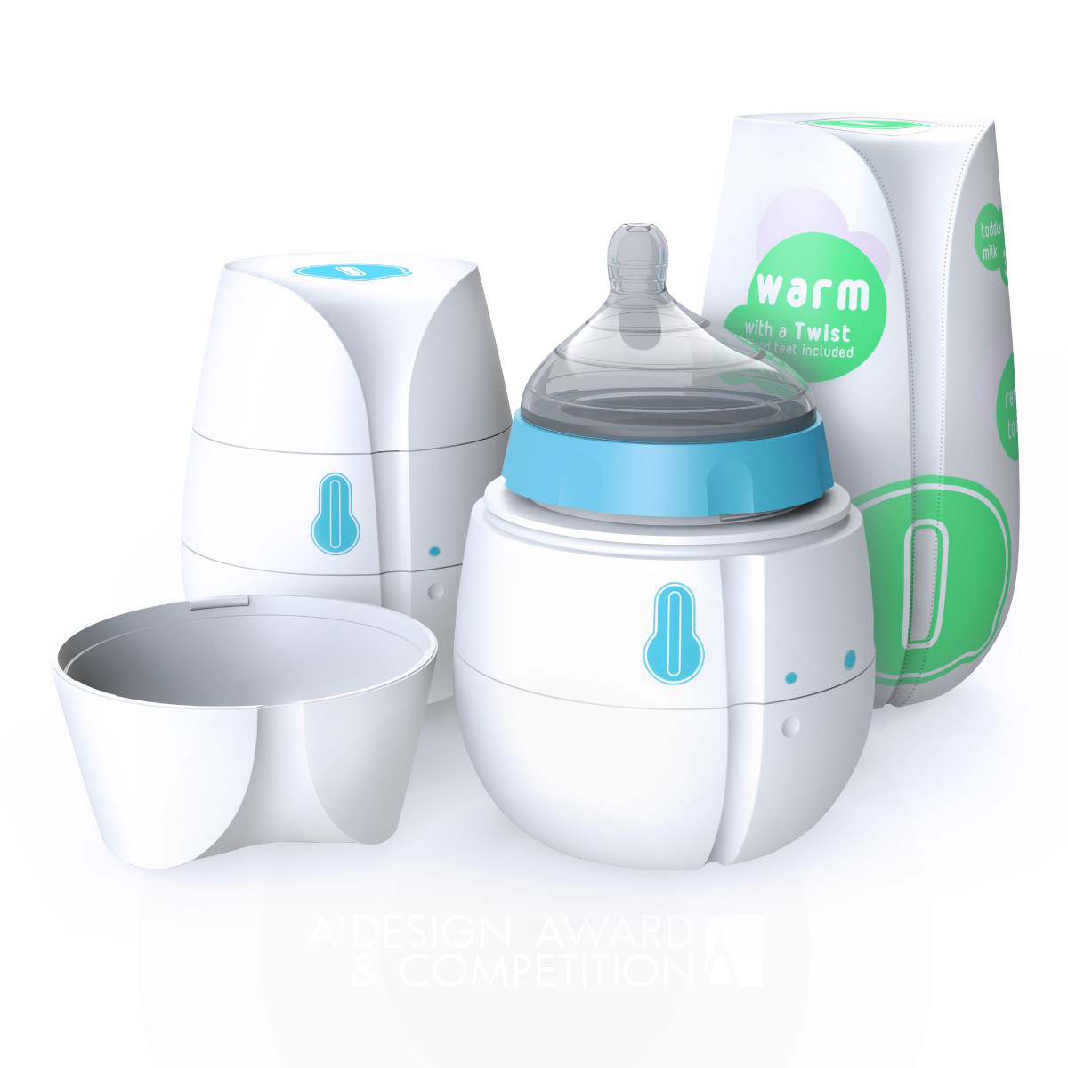 Qi, pronounced 'Chi' Disposable Self-Heating Baby Bottle by HJC Design