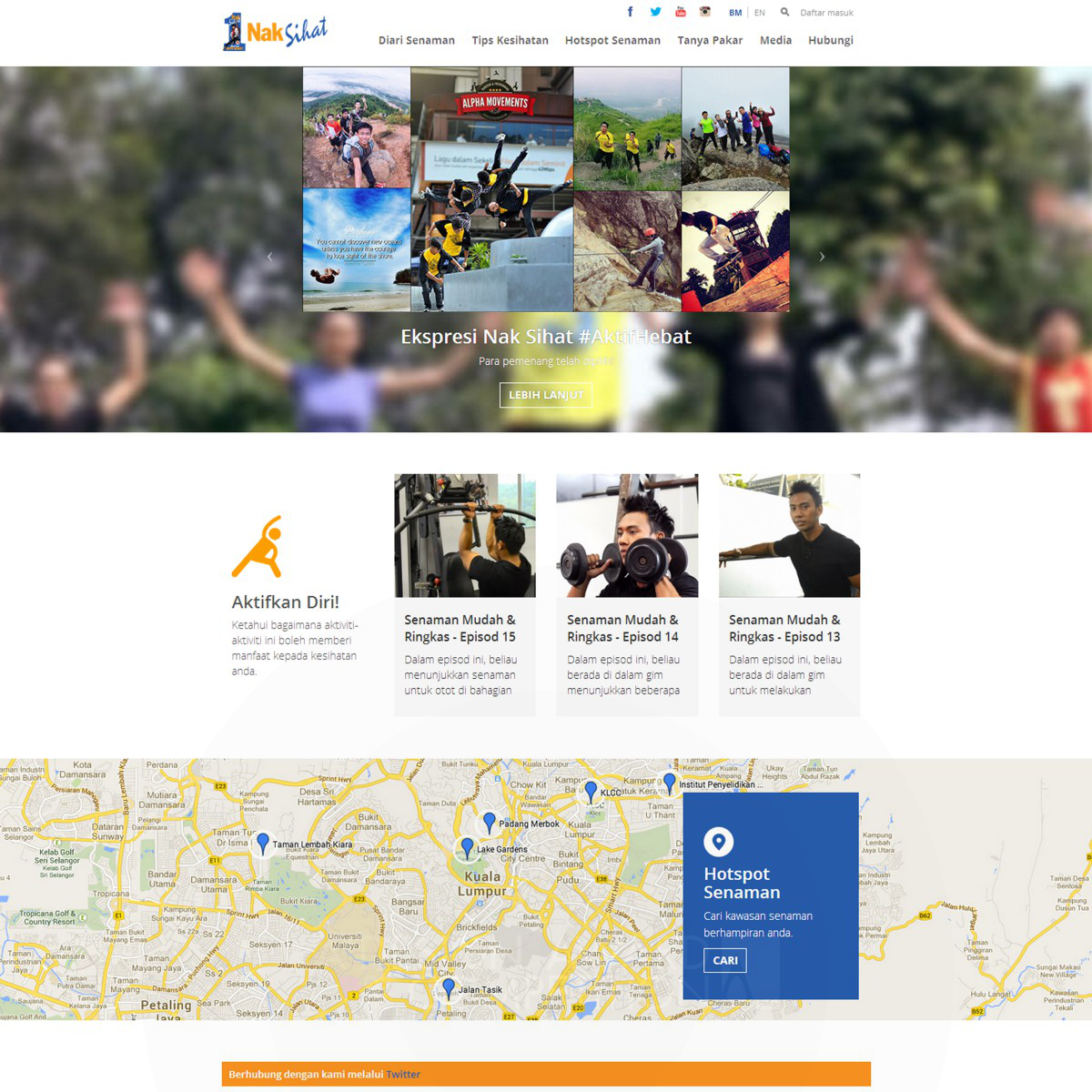 Nak Sihat Website by World Wide Web Domination