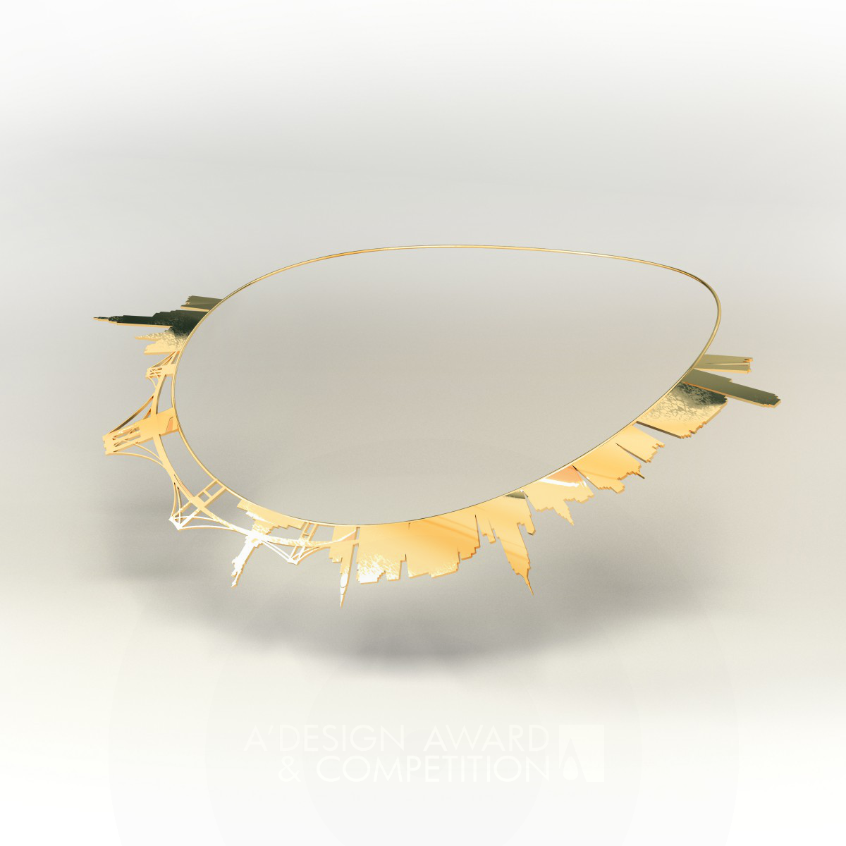 Golden Cities. Necklace, earrings by Evgeniya Matsukevich