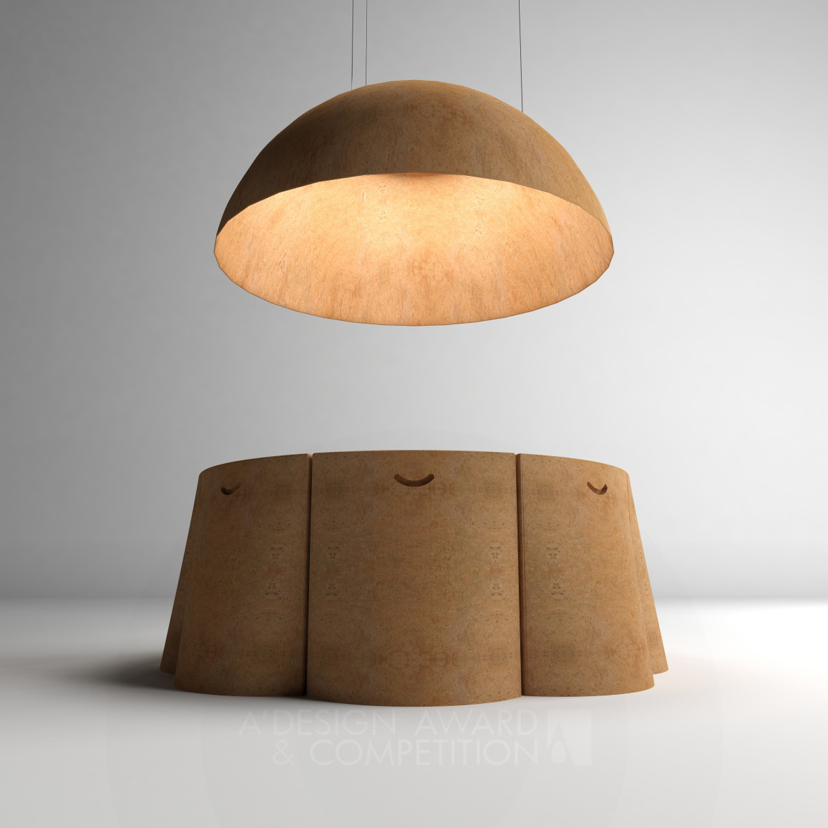Ayers  Table, chair, luminaire. by Albertina Oliveira