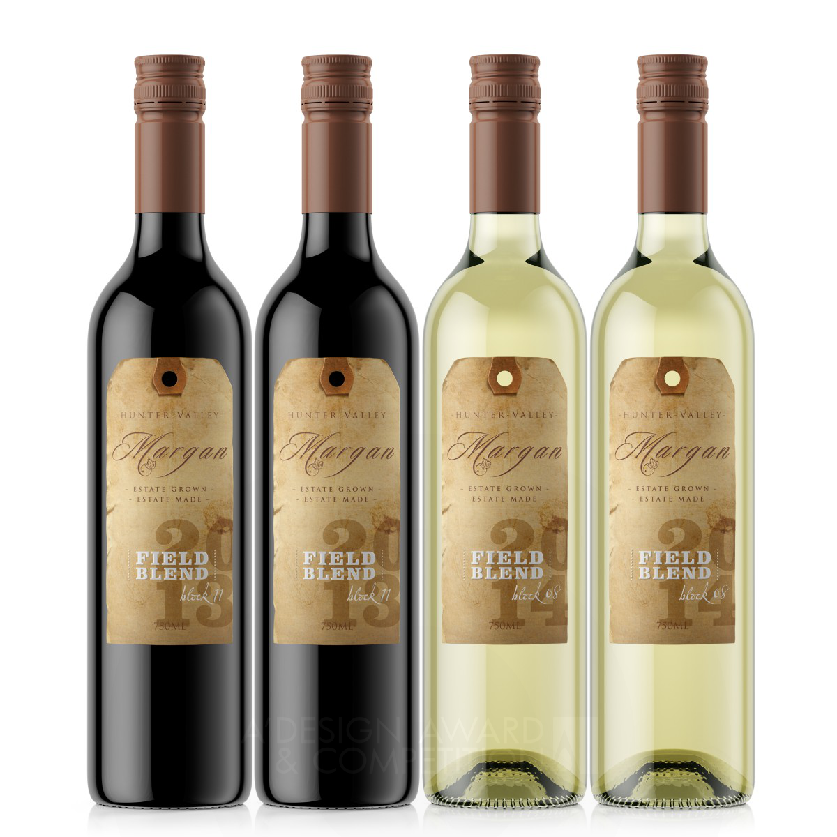 Margan-Field Blend Wine label by Angela Spindler Iron Packaging Design Award Winner 2015 