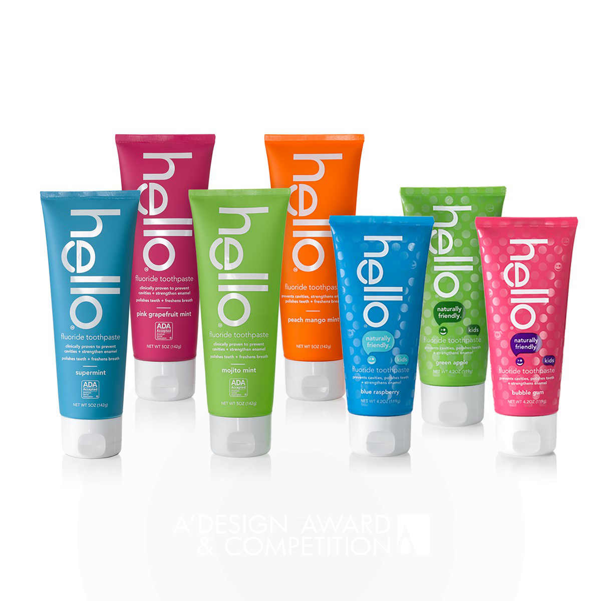 hello Naturally Friendly Toothpastes <b>Prevent cavities and strengthen enamel 