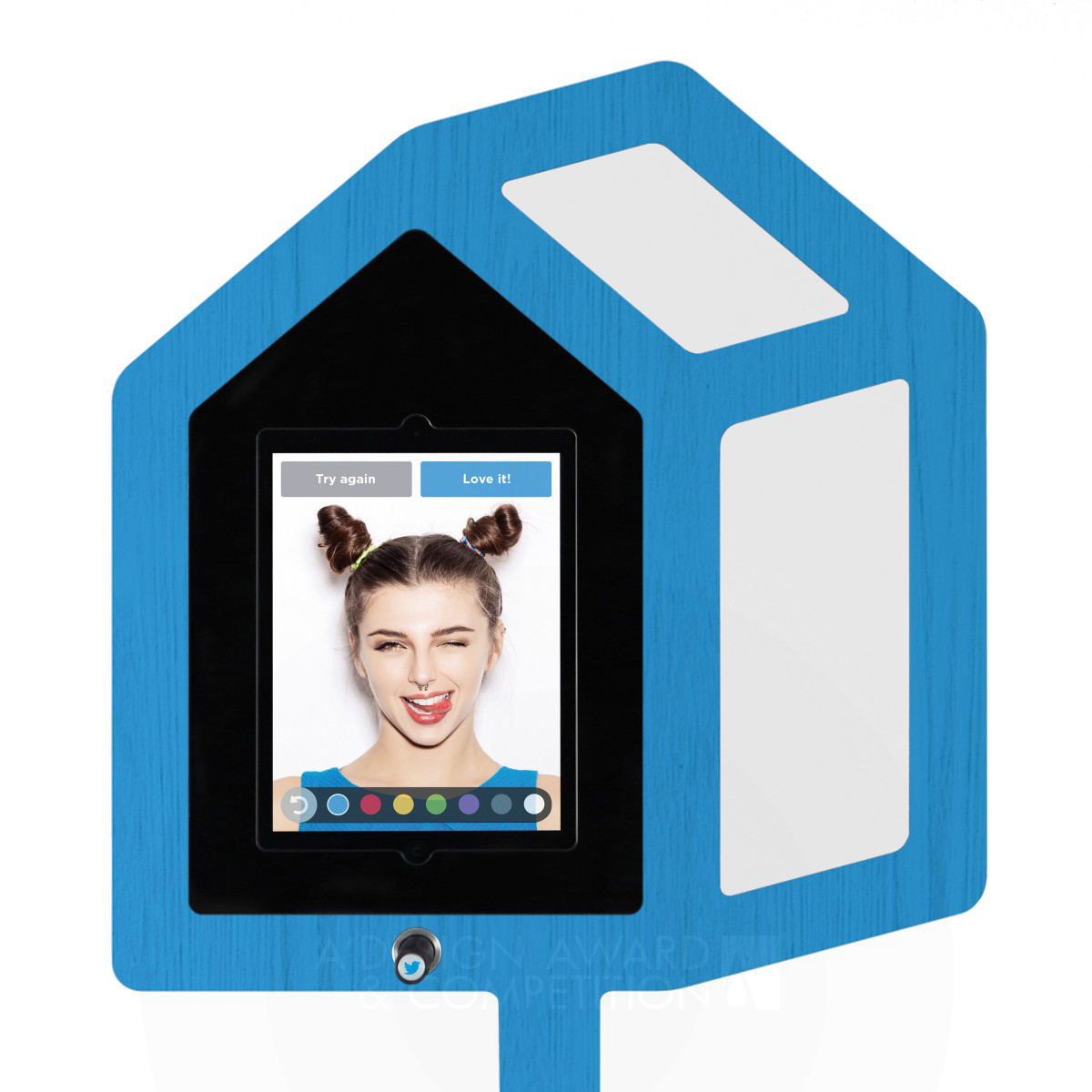 Twitter Mirror Social networking selfie booth by Pip Tompkin Design