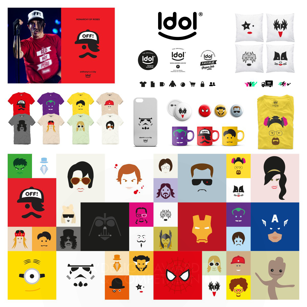Idol Minimalist t-shirts by Alexandre Nami